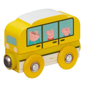 Świnka Peppa - Drewniany Mini Pojazd Autobus 07215 B