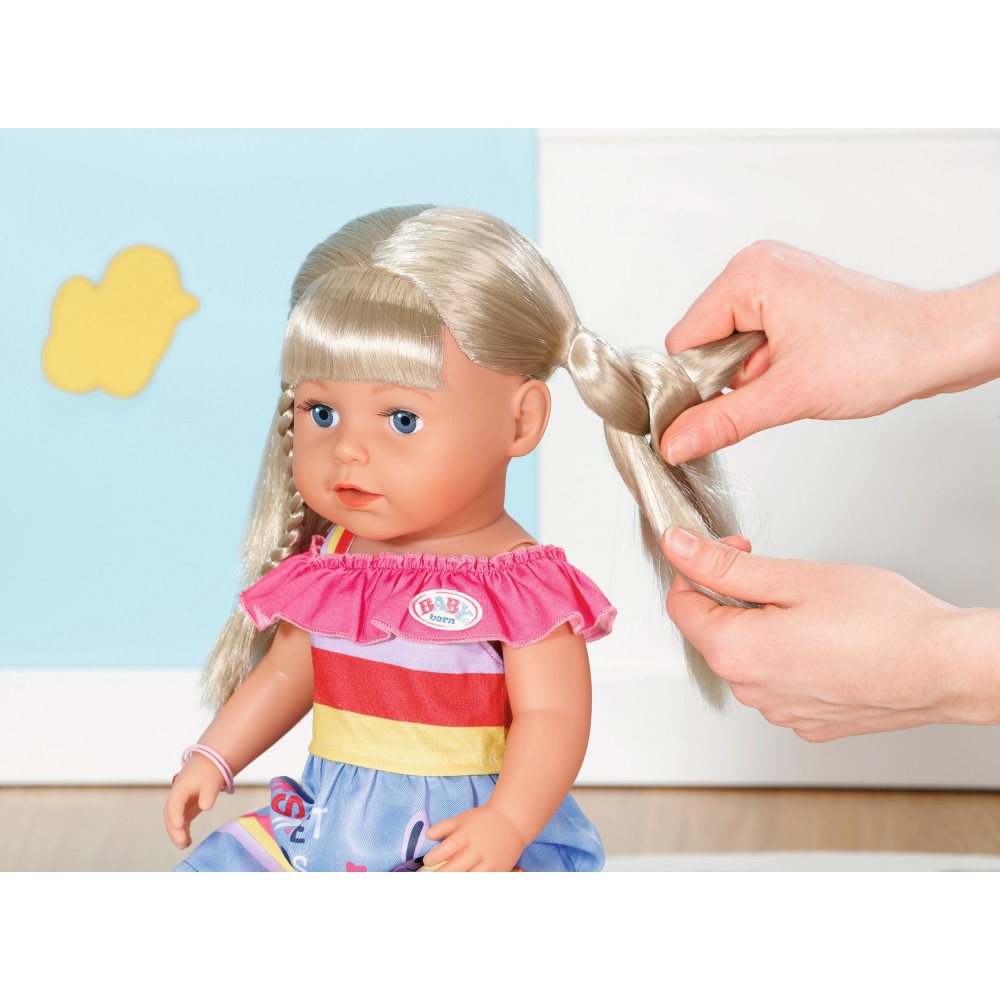 BABY born - Lalka interaktywna Soft Touch Siostrzyczka blondynka 43 cm 830345