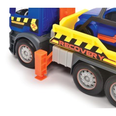 Dickie City - Samochód ciężarowy Laweta Mercedes z podnośnikiem Światło i Dźwięk 3745016