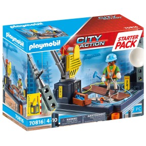 Playmobil - Starter Pack Plac budowy z wciągarką linową 70816