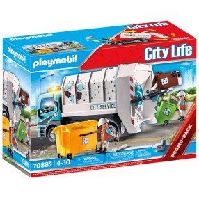 Playmobil - Śmieciarka z sygnałem świetlnym 70885