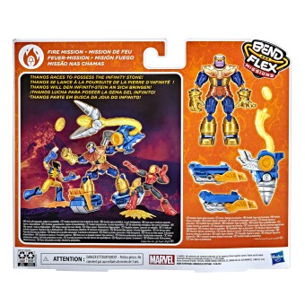 Hasbro Avengers Bend and Flex - Figurka 15 cm Fire Mission Thanos F5869