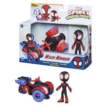 Hasbro Marvel Spidey Amazing Friends - Figurka 10 cm Miles Morales: Spider-Man z pojazdem F1941