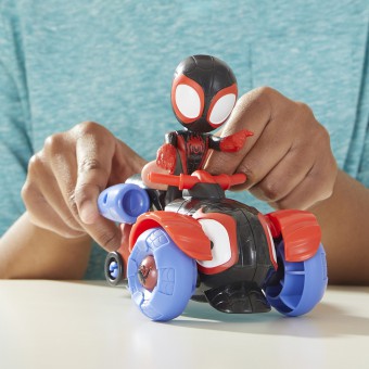 Hasbro Marvel Spidey Amazing Friends - Figurka 10 cm Miles Morales: Spider-Man z pojazdem F1941