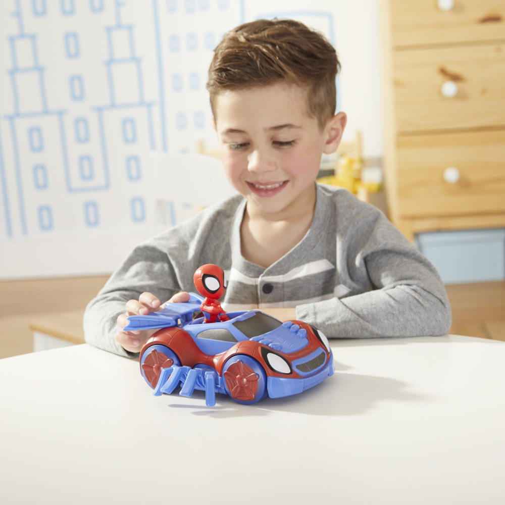 Hasbro Marvel Spidey Amazing Friends - Figurka 10 cm Spidey i Pojazd Web-Crawler 2w1 F1944