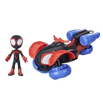 Hasbro Marvel Spidey Amazing Friends - Pojazd Techno-Racer 2w1 + Figurka 10 cm Miles Morales: Spider-Man F1945