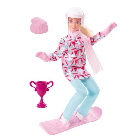 Barbie Sporty zimowe - Lalka Snowboardzistka + Akcesoria HCN32