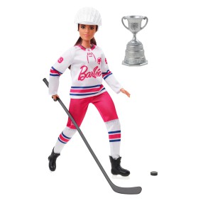 Barbie Sporty zimowe - Lalka Hokeistka + Akcesoria HFG74