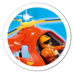 Simba - Strażak Sam Helikopter ratowniczy Wallaby z figurką Światło Dźwięk 9252510