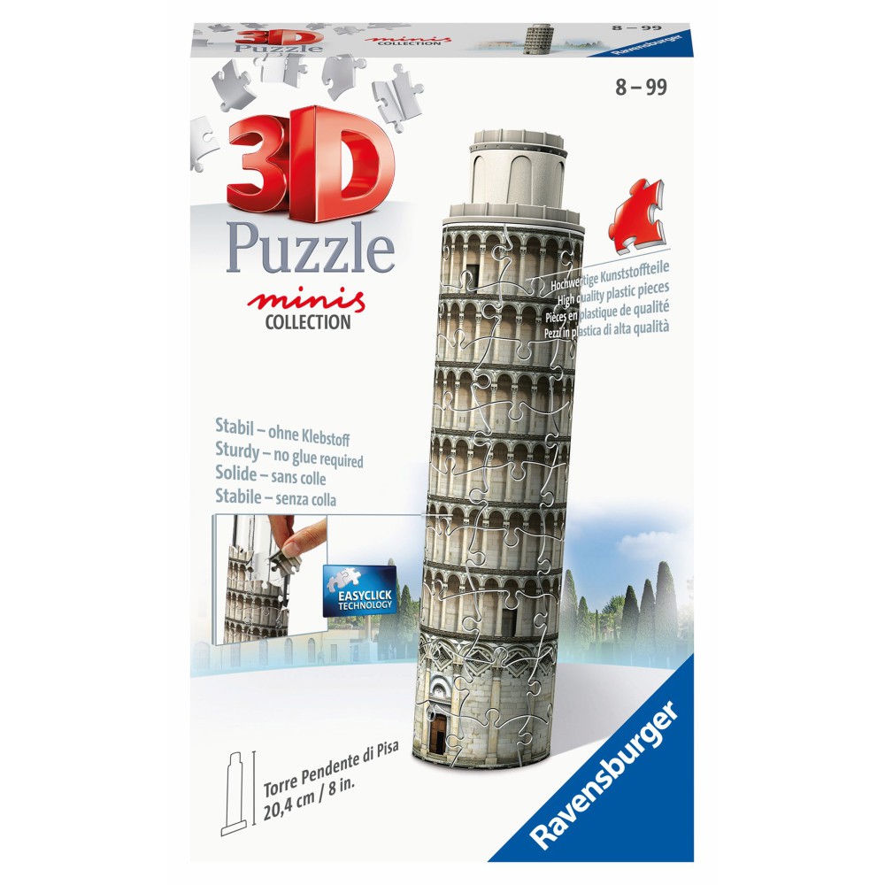 Ravensburger - Puzzle 3D Mini Budynki Krzywa Wieża w Pizie 54 elem. 112470