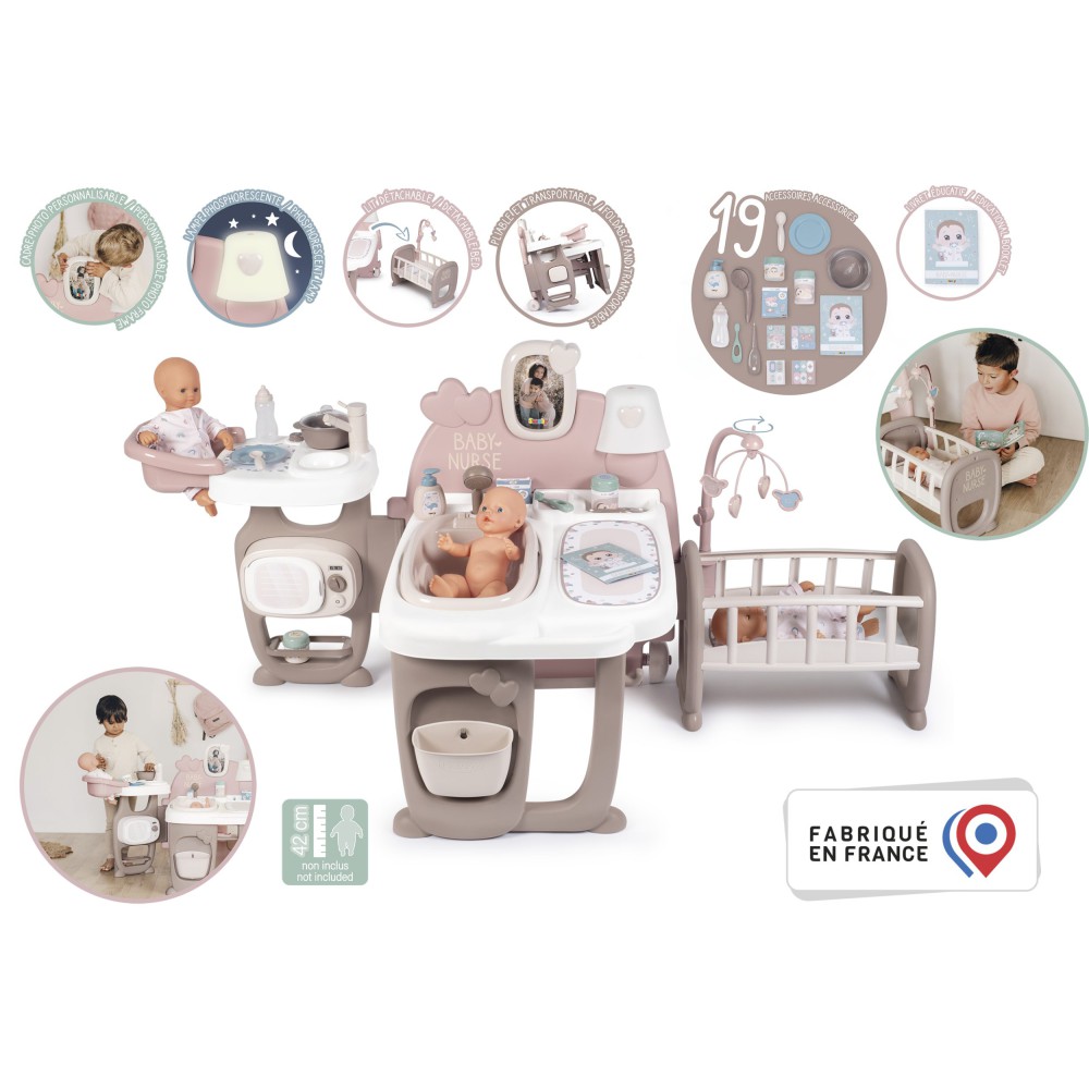 Smoby Baby Nurse - Kącik Opiekunki Domek + 23 Akcesoria 220376