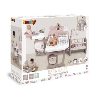 Smoby Baby Nurse - Kącik Opiekunki Domek + 23 Akcesoria 220376