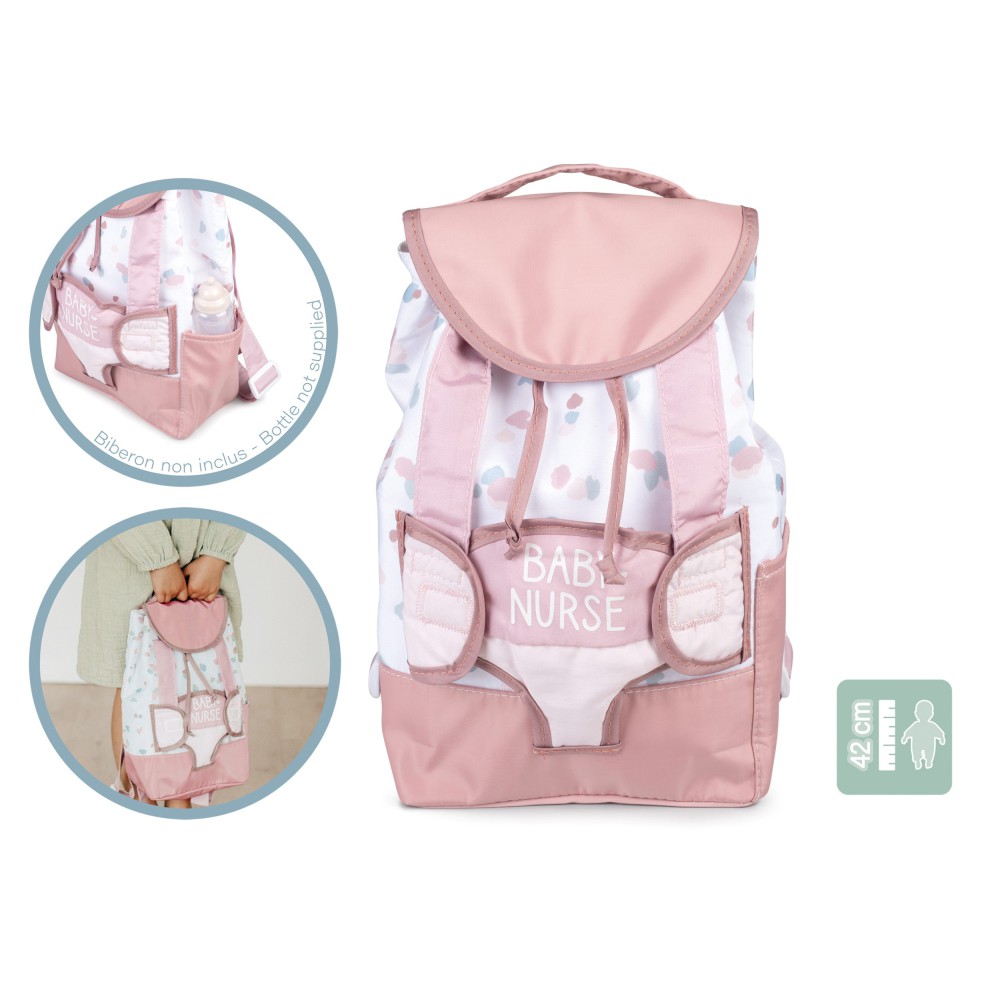 Smoby Baby Nurse - Plecak z nosidełkiem dla lalki 220321