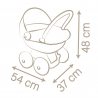 Smoby Baby Nurse - Wózek głęboki z plastikowym daszkiem dla lalki 220377