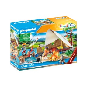 Playmobil - Rodzina na kempingu Zestaw z namiotem 70743