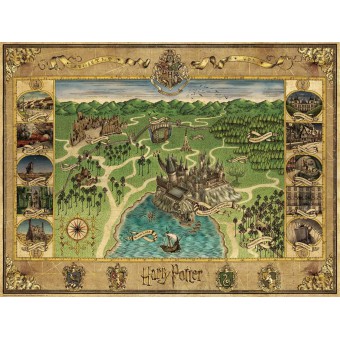 Ravensburger - Puzzle Harry Potter Mapa Hogwartu 1500 elem. 165995