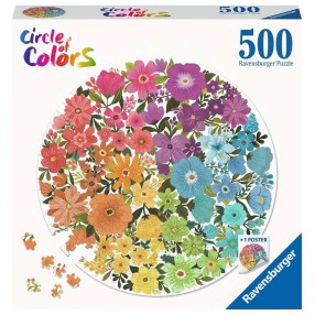 Ravensburger - Puzzle Paleta kolorów Kwiaty 500 elem. 171675