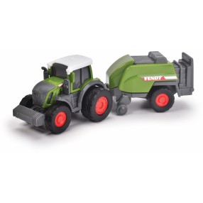 Dickie Farm - Pojazd rolniczy Traktor + spychacz z przyczepą 3732002 B