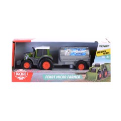 Dickie Farm - Pojazd rolniczy Traktor + cystrena na mleko 3732002 A