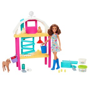Barbie - Farma radosnych kurek Zestaw z lalką i akcesoriami HGY88