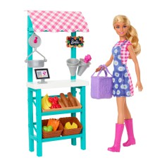 Barbie - Targ farmerski Zestaw z lalką i akcesoriami HCN22