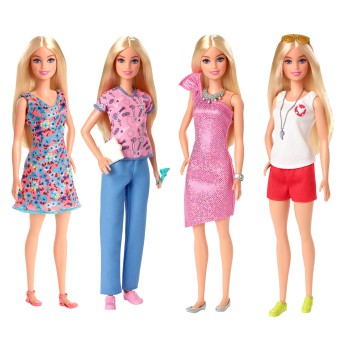 Barbie Fashionistas - Garderoba Barbie Zestaw z lalką + 30 akcesoriów HGX57
