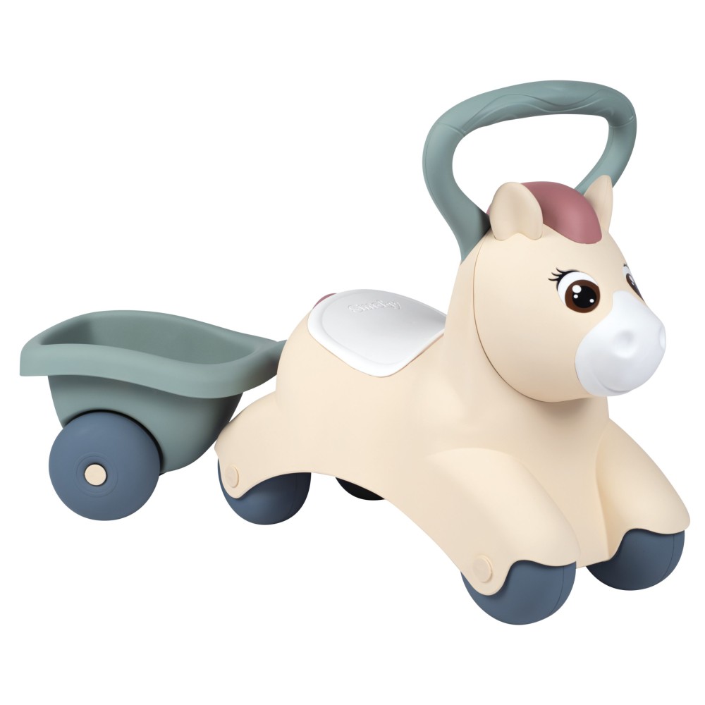 Smoby Little - Pierwszy Jeździk Baby Pony Kucyk z przyczepką  140502