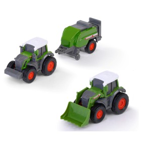 Dickie Farm - Zestaw pojazdów rolniczych FENDT: spychacz, ładowarka, przyczepa 3732001 A