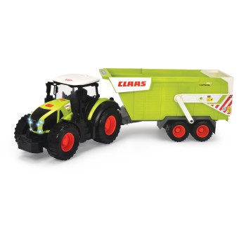 Dickie Farm - Duży traktor z przyczepą CLAAS ze światłem i dźwiękiem 64 cm 3739004