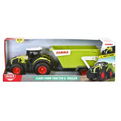 Dickie Farm - Duży traktor z przyczepą CLAAS ze światłem i dźwiękiem 64 cm 3739004
