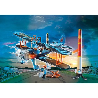 Playmobil - Lotniczy pokaz kaskaderski: Samolot dwupłatowy "Feniks" 70831X