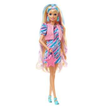 Barbie Totally Hair - Lalka z długimi włosami + modowe akcesoria HCM88