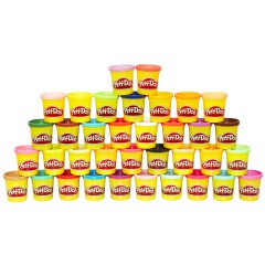 Play-Doh - Ciastolina Mega Pack Zestaw 36 tub z różnymi kolorami 36834