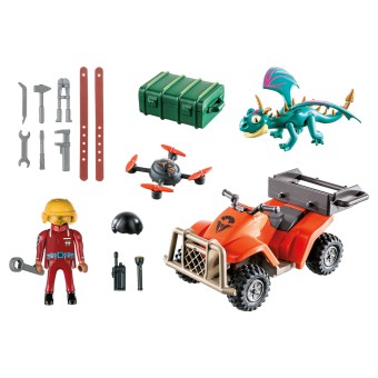 Playmobil - Dragons The Nine Realms Quad ICARIS + mały smok + figurka 71085
