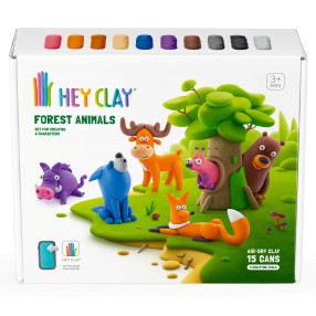 Hey Clay - Masa plastyczna Zwierzęta leśne + akcesoria HCL15022PCS