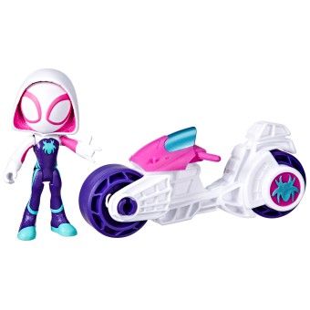 Hasbro Marvel Spidey Amazing Friends - Figurka Ghost Spider na motorze F7461