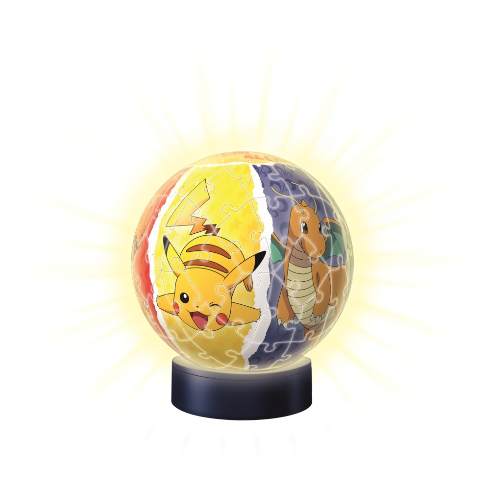 Ravensburger - Puzzle 3D Świecąca Kula: Pokemon 74 elem. 115471
