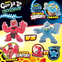 Heroes of Goo Jit Zu - Rozciągliwe figurki DINO XRay Trash vs Verapz 2pack GOJ41192