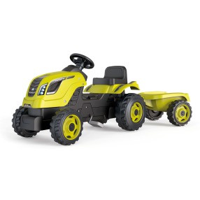 Smoby - Traktor Farmer XL z przyczepą Zielony 710130