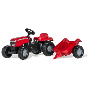 Rolly Toys - Traktor Rolly Kid Massey Fergusson z przyczepą 012305