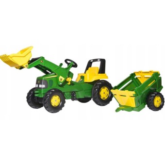 Rolly Toys - Traktor Rolly JUNIOR John Deere z łyżką i przyczepą 811496