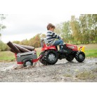Rolly Toys - Traktor JUNIOR czerwony z przyczepą 800261