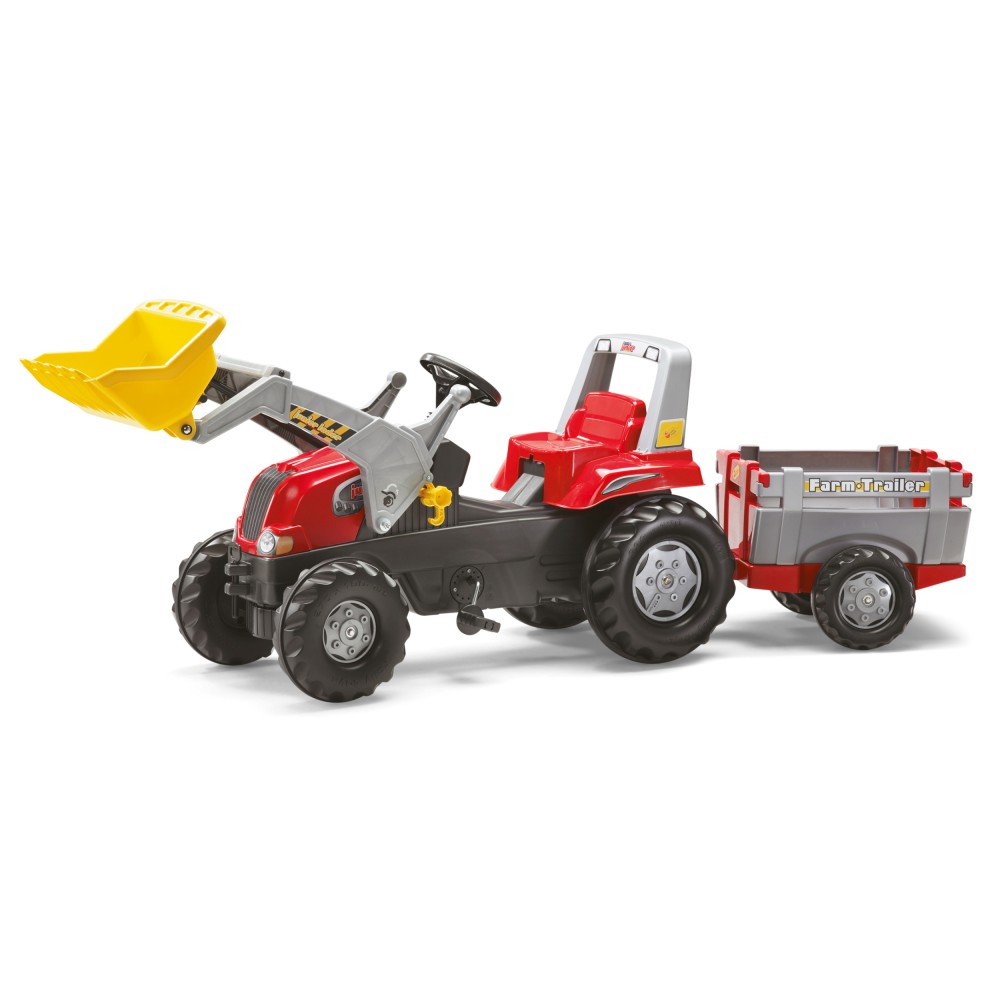 Rolly Toys - Traktor JUNIOR z łyżką i przyczepą 811397