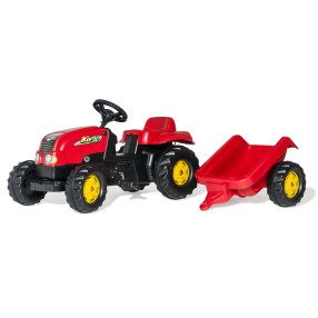 Rolly Toys - Traktor Rolly KID z przyczepą Czerwony 012121