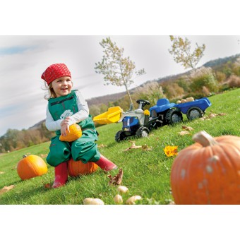 Rolly Toys - Traktor KID New Holland z łyżką i przyczepą 023929