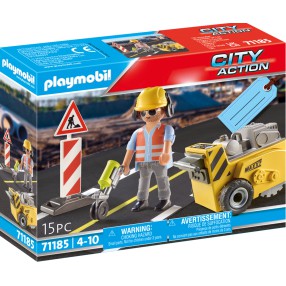 Playmobil - City Action Pracownik budowlany z frezarką 71185