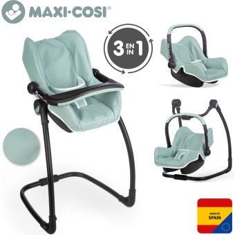 Smoby Maxi-Cosi & Quinny - Krzesełko do karmienia, huśtawka, nosidełko 3w1 240239