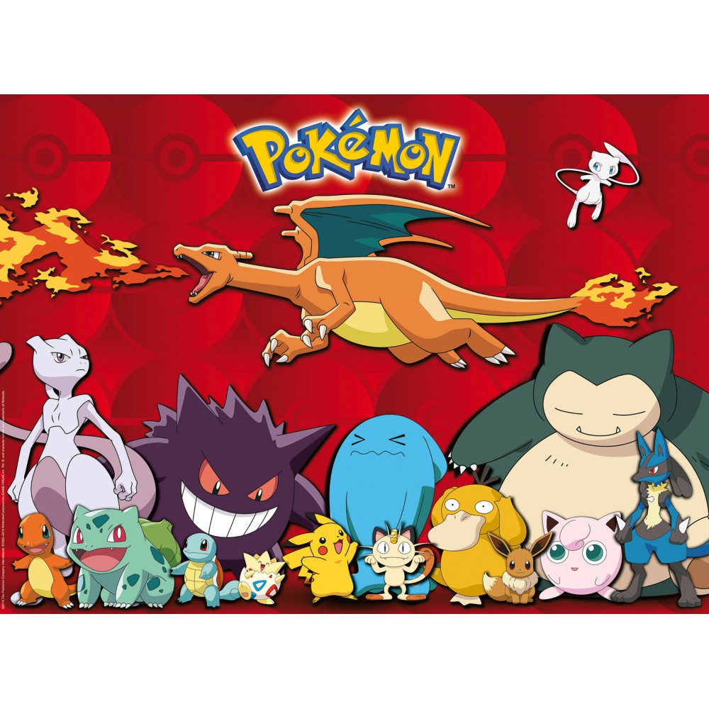 4 Puzzles - Pokemon Ravensburger-06929 100 pièces Puzzles - Animaux en BD  et dessins