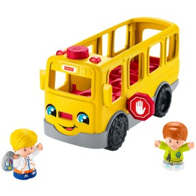 Fisher-Price Little People - Autobus Małego Odkrywcy + 2 figurki Edukacyjna zabawka ze światłem i dźwiękiem GXR97