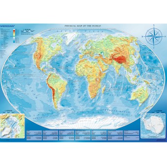 Trefl - Puzzle Wielka mapa fizyczna świata 4000 elem. 45007
